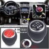 6-ступенчатая ручная кожаная ручка переключения передач для Su=bar=u Impreza WRX STI 2009 2010 2011 2012 2013 2014 2015 2016 2017 2018 (Красный-Вниз-R6)