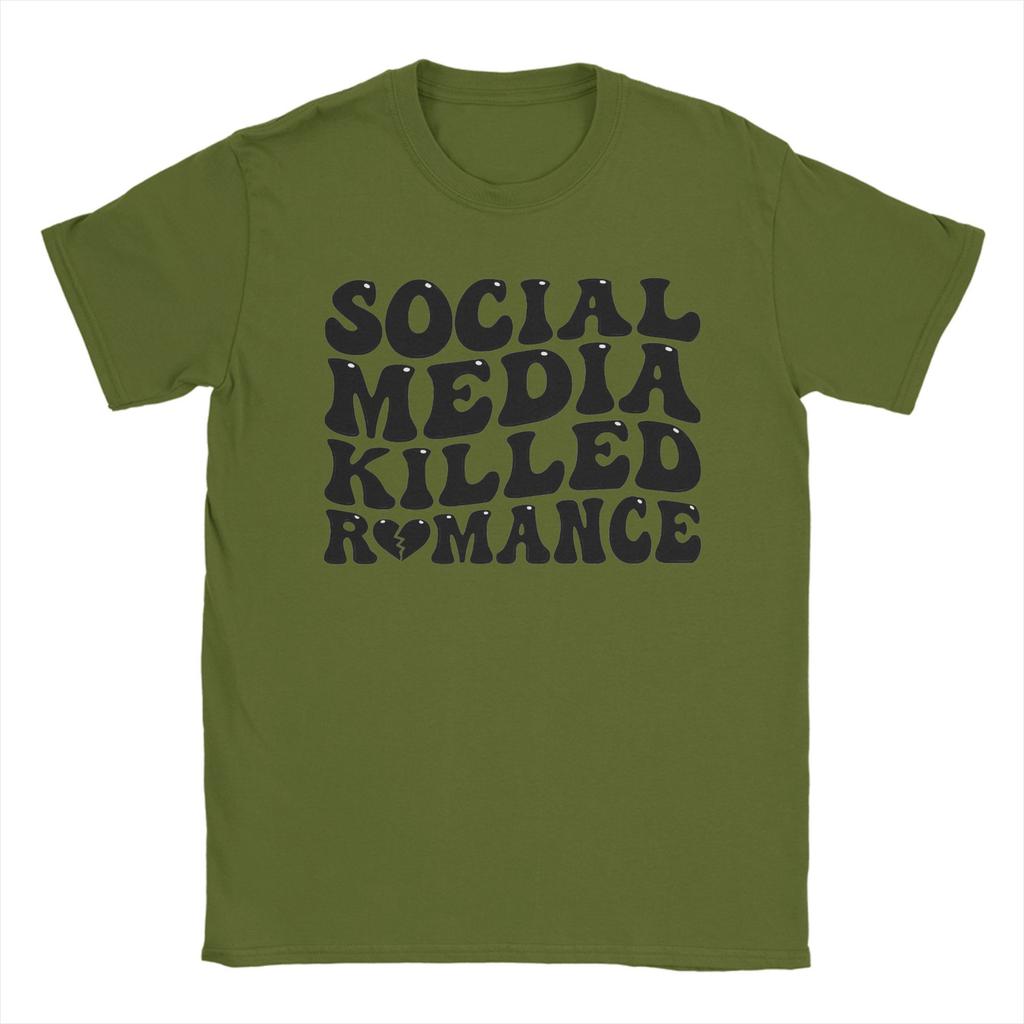 Hipster Social Media Killed RoUnisexce T-Shirt Men O Neck 100% Cotton T Shirts Short Sleeve Tees Printing Tops