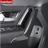 Carbon Fiber Color Car Inner Door Handles Panel Decoration Door Bowl Frame Cover Trim For Mercedes Benz A Class W177 CLA