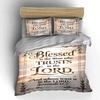 Blessed Quote Christian Bedding Set Bedding set (1 duvet cover, 2 pillowcases, duvet not included)