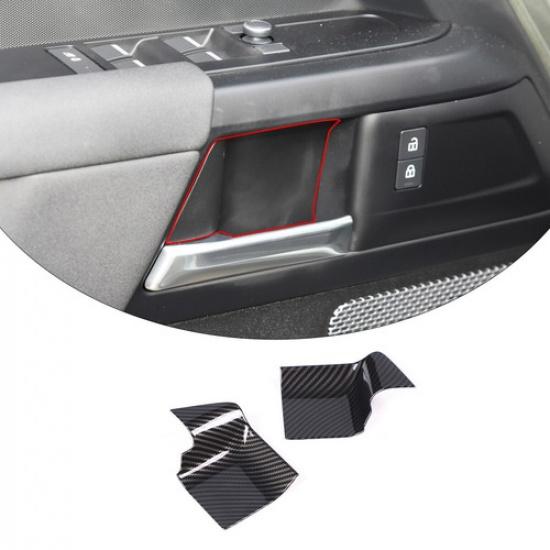 ABS Carbon Inner Door Handle Bowl Cover Trim for Land Rover Defender 90 20-22