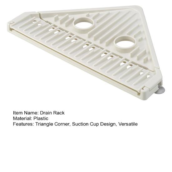 Triangle Corner Sink Caddy Dish Drying Rack Over The Sink Roll Up Dish Drainer Mat with Suction Cups Kitchen Organizer