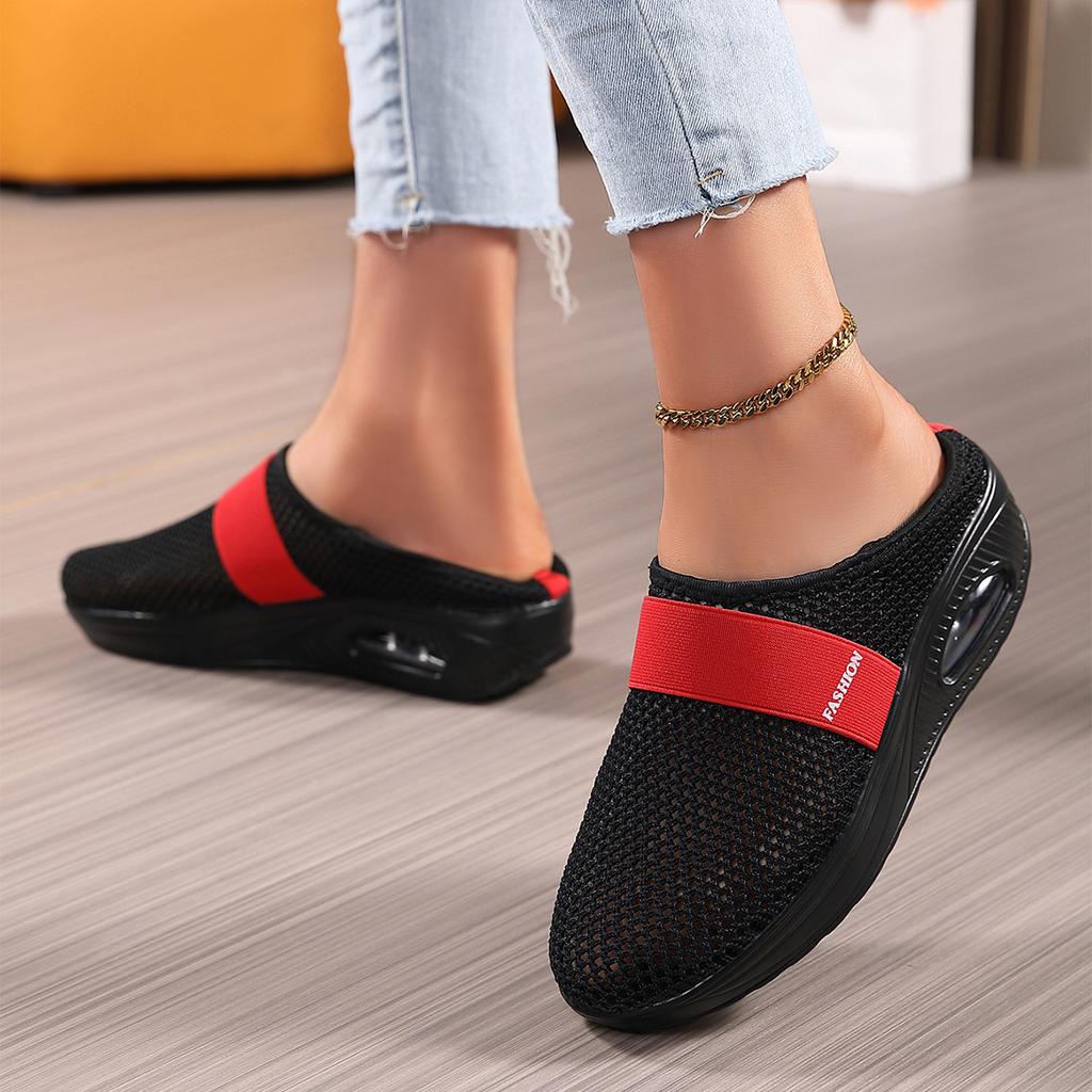 New Spring Women's Shoes Mesh Casual Shoes Foot Cover Breathable Lazy Shoes Single Shoes Fly Woven Large Size
