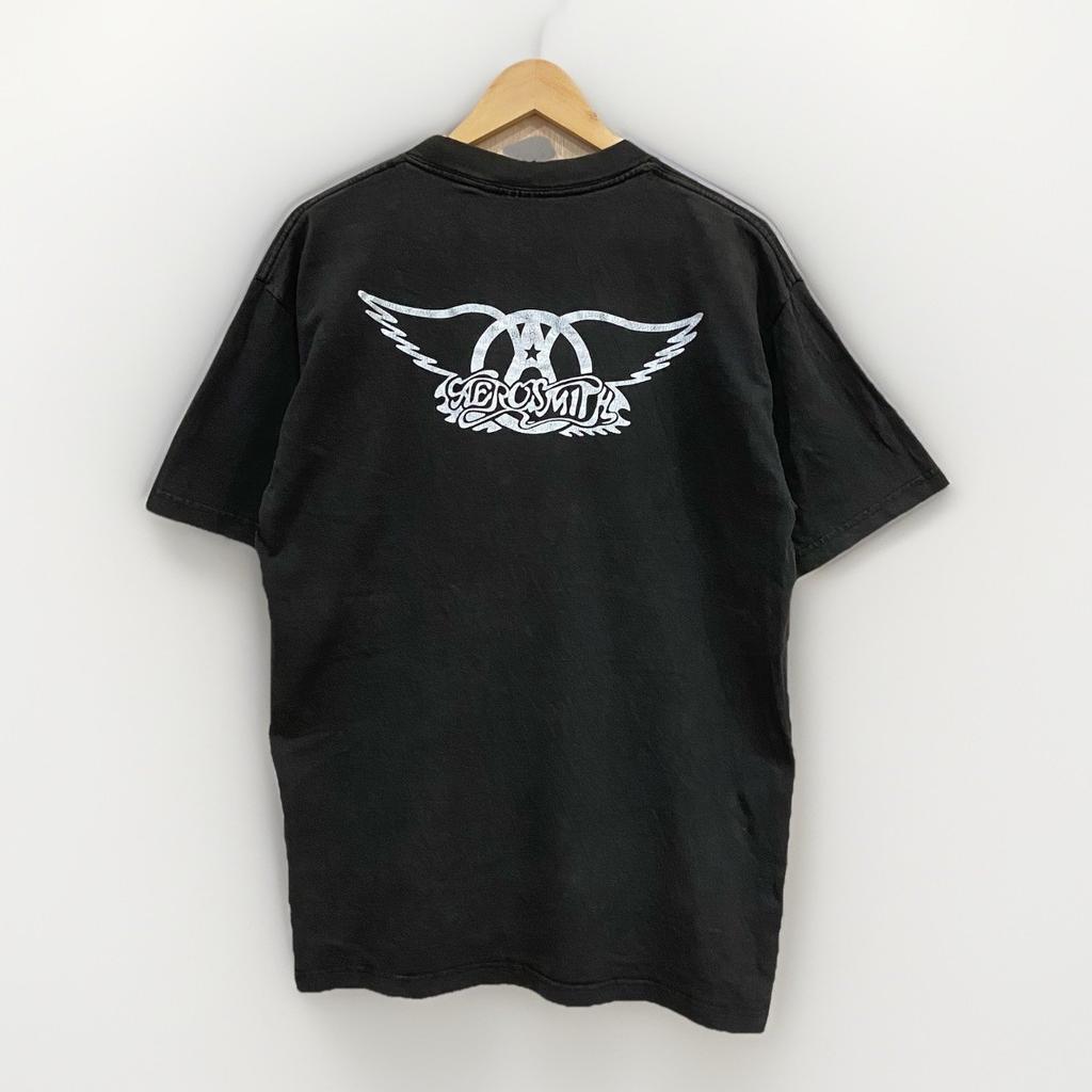 Винтажная футболка Aerosmith Мужская L 2002 Тур Just Push Play Местный персонал Рок Унисекс Футболка