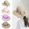 Girls Straw Hat for Beach Getaways Woman Straw Weaving Beach Hat Teens Holiday Camping Ribbon Hat Band Decors Sun Hat