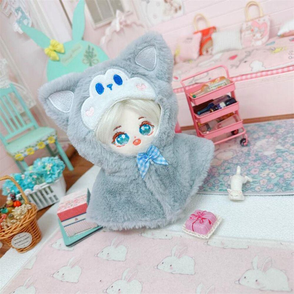 Куклы ручной работы, толстовка, накидка, модное плюшевое пальто, наряды, 10 см, хлопковые куклы/1/12 BJD куклы