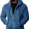 Men Fleece Hoodie Coats Autumn Winter Tie Collar Pocket Soft Flurry Fleece Zip Up Sweatshirt FYY-90090