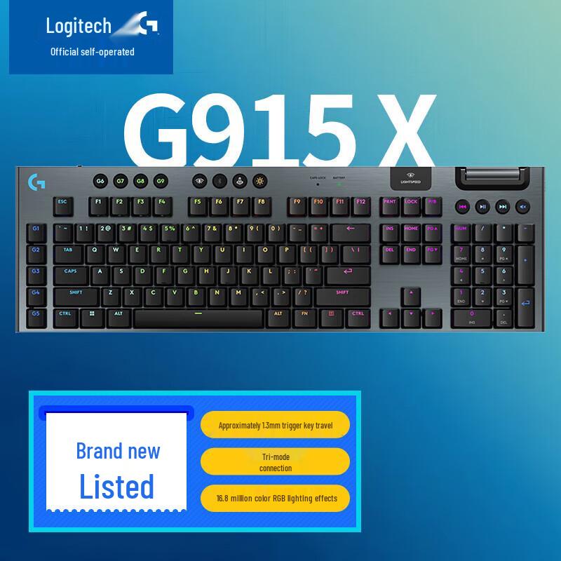 Logitech G915 X LIGHTSPEED Low Profile Wireless Gaming Keyboard