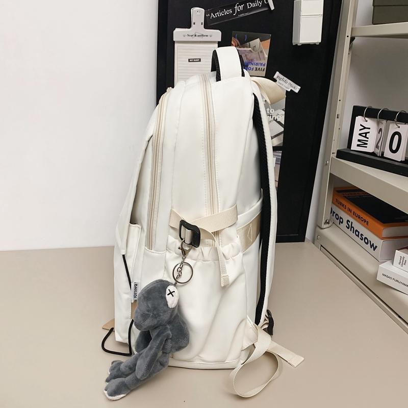 Большая вместимость школьного рюкзака для студента, женский дорожный рюкзак, однотонный мужской рюкзак с буквами