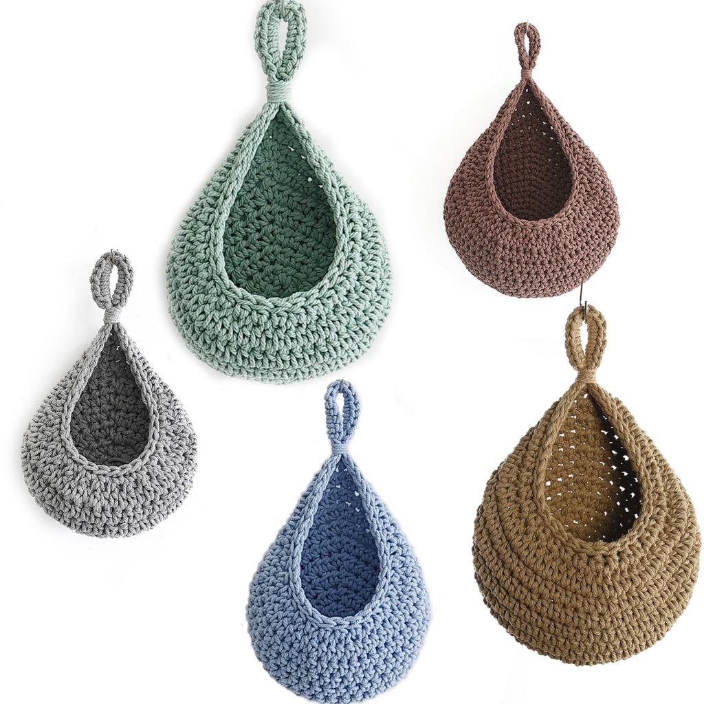Droppshipping Wall-Mounted Fruit Basket Vegetable Pocket Chlorophytum Comosum Flower Pot Flower Basket for Home Kitchen