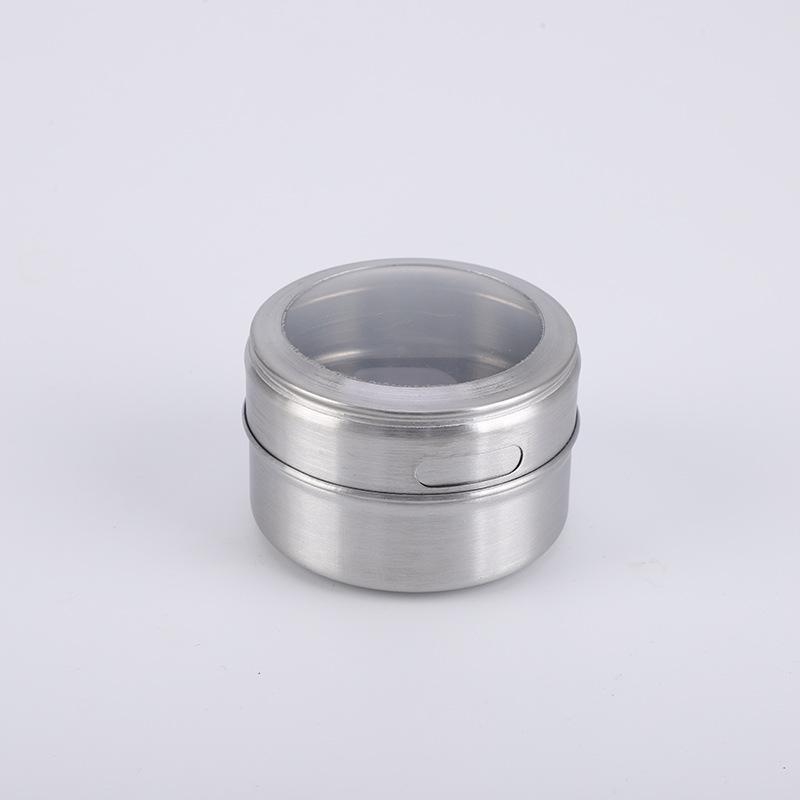 New Magnetic Wall-mounted Seasoning Box Stainless Steel Kitchen Good Seasoning Box Barbecue Sprinkler Octagonal Storage Box