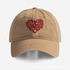 Love embroidered peaked cap Spring and autumn versatile men and women travel baseball big brim English letters men and women