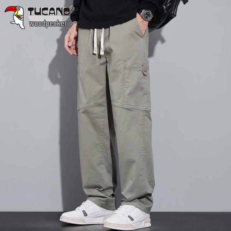 TUCANO Men's Loose Straight-Leg Casual Workwear Pants