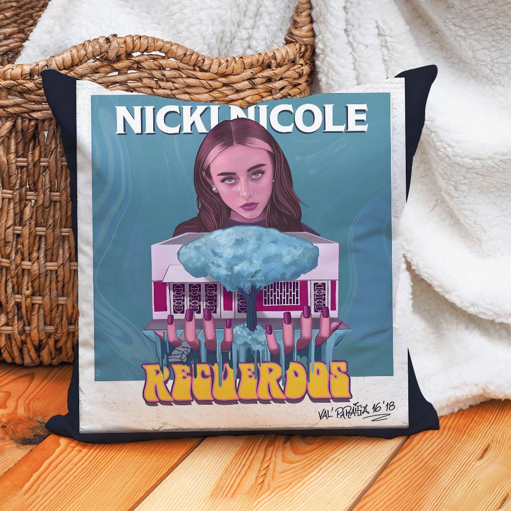 Наволочка с изображением певицы Nicki Nicole, чехол для домашней подушки, подходит для офиса, дивана, автомобиля, подходит для всех сезонов
