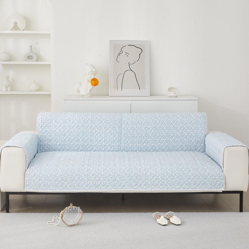 Хлопковая нескользящая подушка для дивана, ткань для подушки, простой корейский стиль, маленькое свежее полотенце для дивана, двойной чехол для дивана, универсальный для всех сезонов