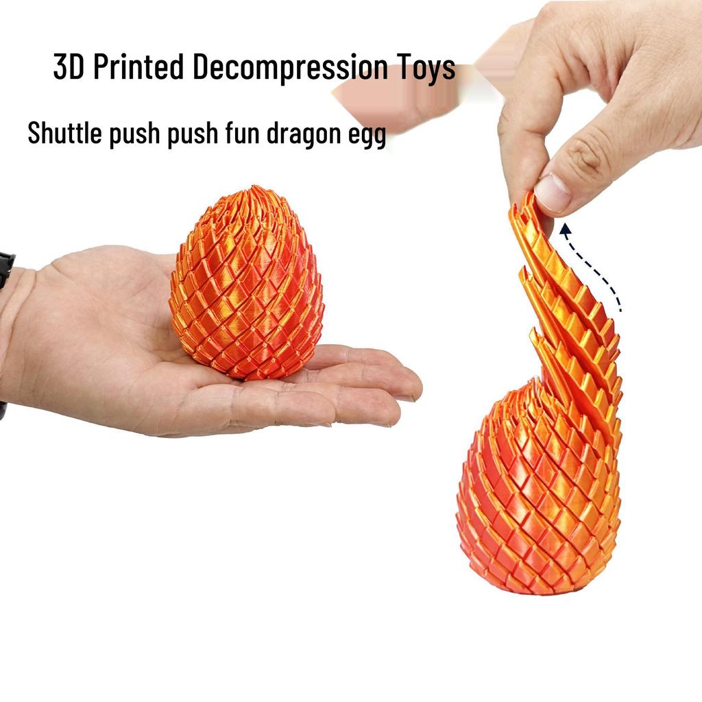 Игрушка-яйцо дракона из слайма с градиентной 3D-печатью - Вращающийся мячик-антистресс Подарок