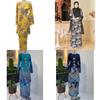 Long Sleeve Vintage Dress With Pattern For Business Casual And Formal Events