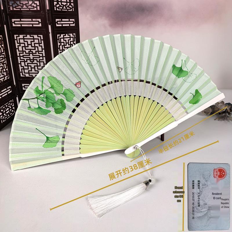 Традиционный китайский складной бамбуковый веер для Ханьфу и Ципао