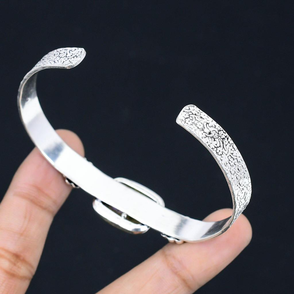 Easter Sale Purpurite Stone 925 Sterling Silver Wedding Sister Engagement Bangle