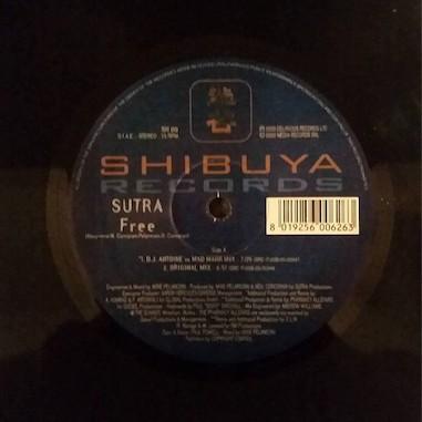 12-дюймовая пластинка SUTRA - Бесплатно SH00 Shibuya Records 2000 Италия Танцевальная и Электронная Б/У