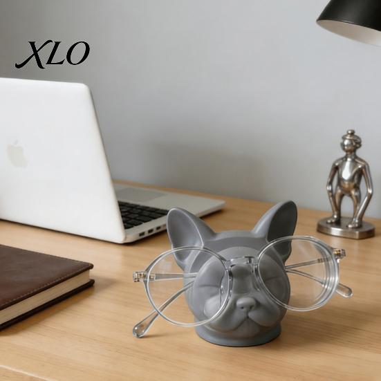 Home Office Desk Decor 3D Printed Dog Eyeglasses Holder, Cute Animal Glasses Stand, Multi?Functional Novelty Pet Themed Gift Desktop Organizer