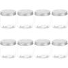 HARFINGTON 8 Pcs Aluminium Tins with Hollow Lids 6.8oz/200ml Empty Scent Beads Storage Container Round Refillable Spice Plastic Jars Sample for Air