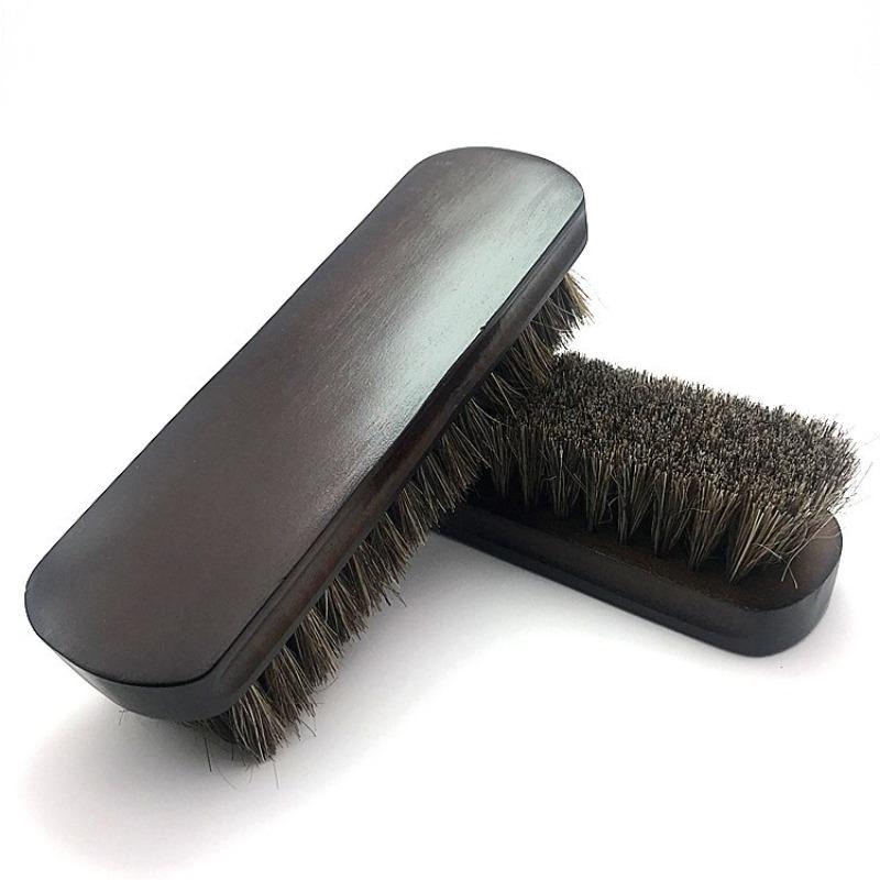 Щетка для обуви Hemuma hair, полированная маслом, матовая замша, замша и серый инструмент для снятия кожи, темно-коричневый 17 см