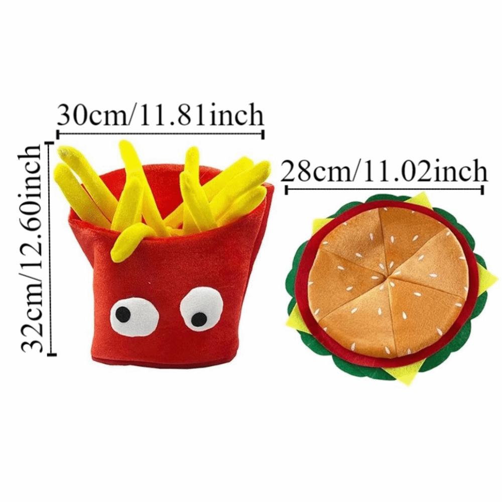 Cartoon Decorative Fries Hat Cute Halloween Cap Beach Cap Photo Props Cap  Birthday Props