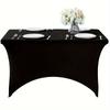 Белая/черная высокая эластичная скатерть для свадебной вечеринки, красоты, массажа, эластичная скатерть для отеля, дня рождения, прямоугольная скатерть