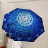 1pc Mandala Art Automatic Open/Close Umbrella, Halloween &  Gifts - Ideal for Daily, Formal, Party Use, Durable Canopy yy251011024