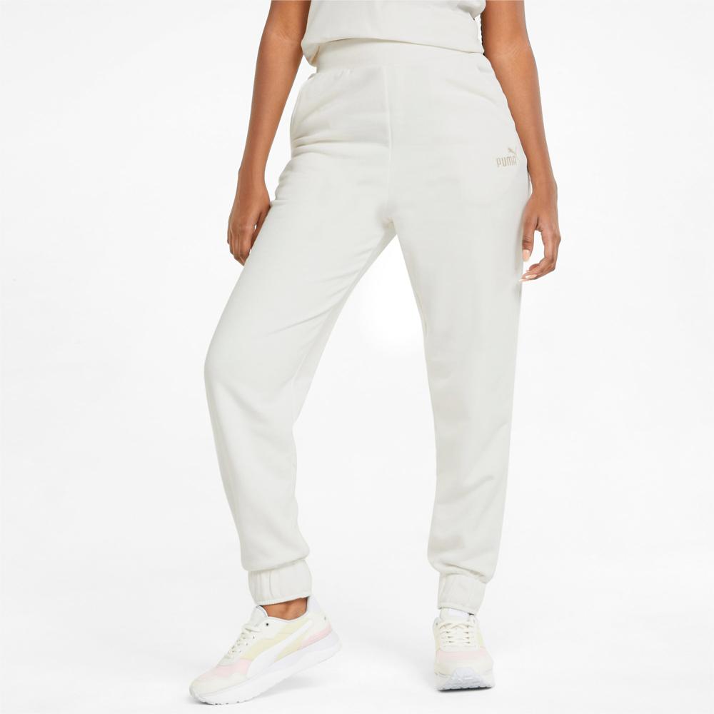 PUMA Essentials+ Embroidery trousers polyester White