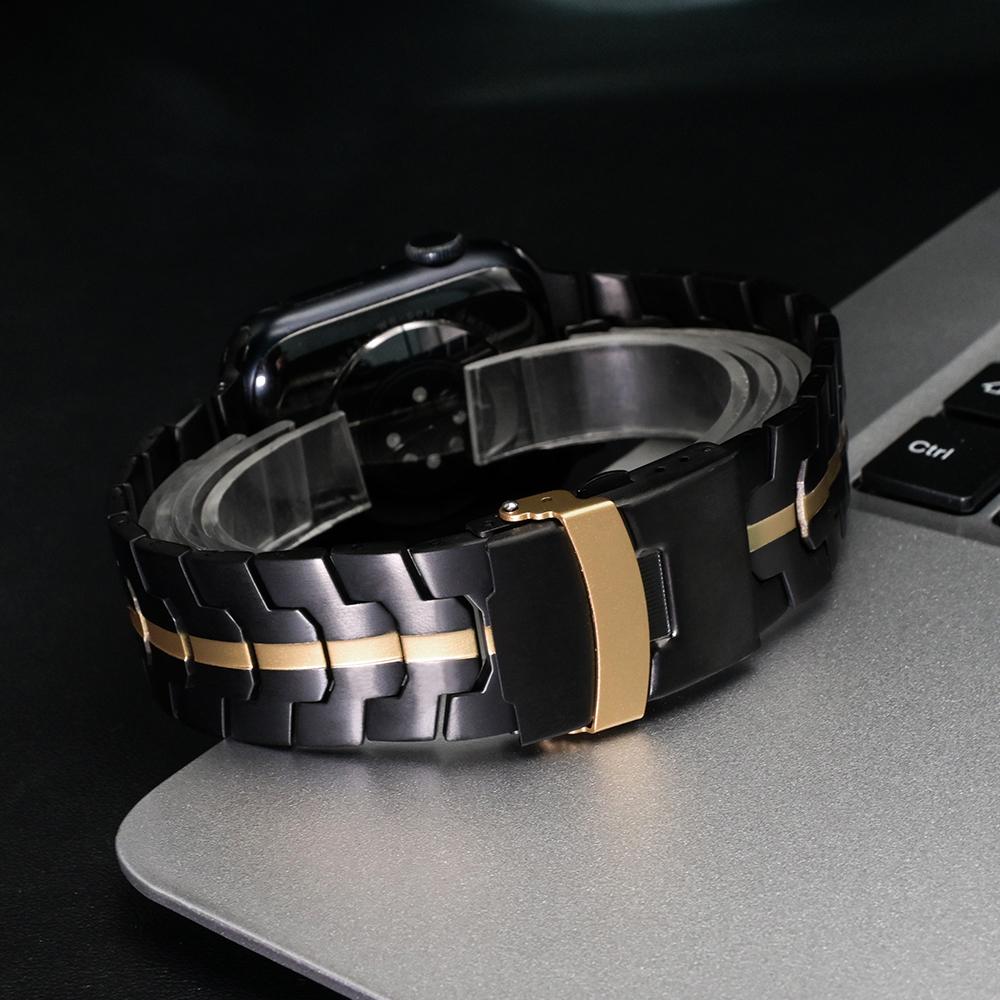 Титановый ремешок для Apple Watch Band 49 мм Ultra 3 2 Роскошный металлический браслет для Iwatch Серии 10 11 46 мм 9 8 7 6 5 SE3 44 мм 45 мм