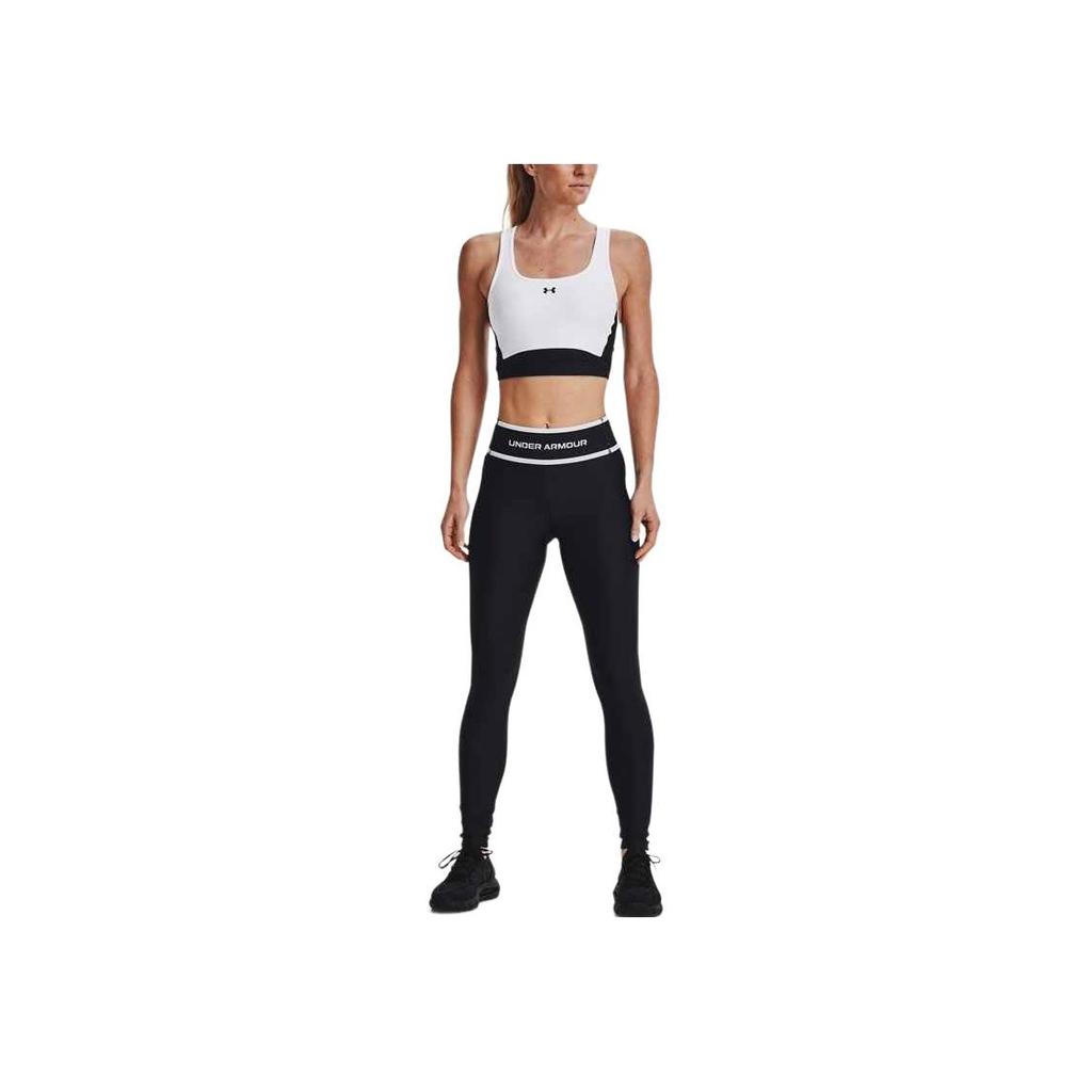 Under Armour Letter Stretch Sports Training Leggings Women Leggings Black 1369898-001