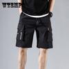 Мужские комбинезоны, шорты, свободные брюки с несколькими карманами, повседневные студенческие брюки с пятью точками, летние тонкие легкие спортивные дышащие внешние шорты