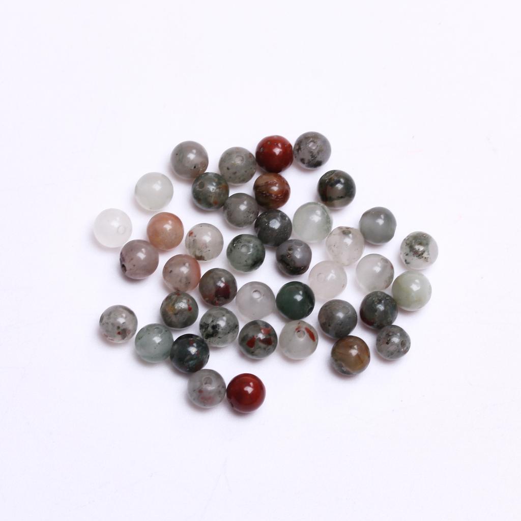 Горячая распродажа, африканские аксессуары из кровавого камня, натуральное изготовление ювелирных изделий, 4/6/8/10 мм, браслет, ожерелье, брелок, бусины, мода, 20-40 шт., бисерный материал