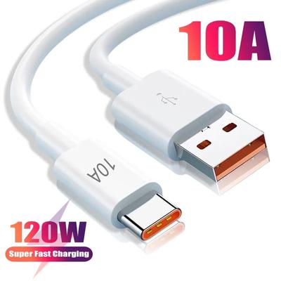 USB-кабель USB Type C, 120 Вт, 10 А, сверхбыстрая линия зарядки для Xiaomi Samsung Huawei Honor, кабели USB C для быстрой зарядки, шнур для передачи данных