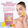 1/2 Bag Turmeric Kojic Acid Cleansing Pads Wrapped Pads In Resealable Bag Gentle Cleansers for All Skin Types Easy To Use Carry Face Wash Pads