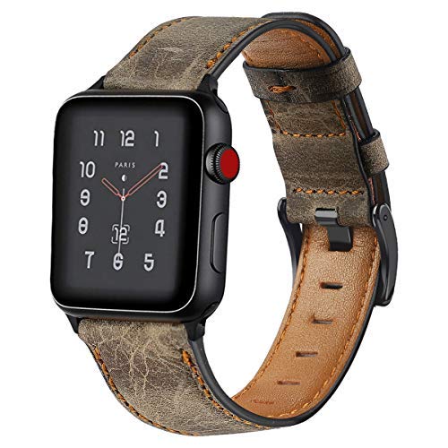 Ремешок для Apple, ремешок для часов 44 мм, 40 мм, 45 мм, 41 мм, 49 мм, 38, 42 мм, ретро-браслет Correa из коровьей кожи, iwatch series 7, 6, 3 SE Ultra 2, 8, 9
