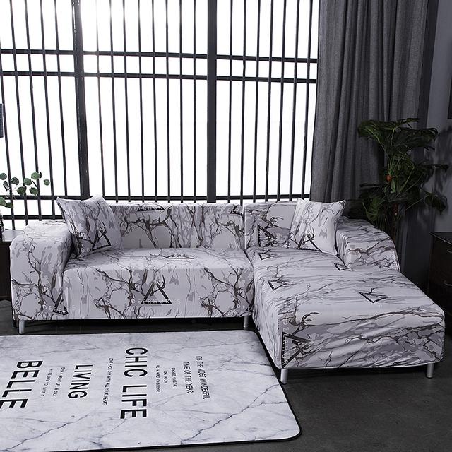 Elastic Sofa Covers for Living Room Stretch Slipcovers Sectional Couch Cover L Shape Corner Armchair Cover 1 /2 /3 /4 Seater 1pc