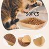 50x Бумажная миска для кормления, поднос для подачи еды, диспенсер с широким горлышком, дорожная миска для кошек, крафтовая миска для домашних животных