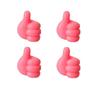 4Pcs Self-Adhesive Hooks Socket Holder Wall Decoration Hooks Power Plug Hangers Creative Thumb Hook Storage Kitchen Bathroom Organizers