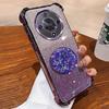 Luxury Shockproof Glitter Holder For Silicone Ring Honor X 9B Case For Honor X9B Magic6 Lite Pro With Holder Stand Cover