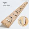 Bamboo Wood Wall-Mounted Coat Rack with Hooks