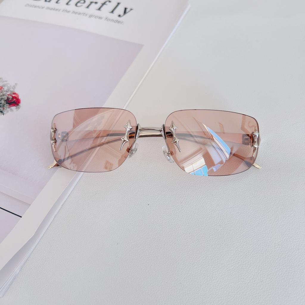 Stylish Rimless Sunglasses For Women Future Technology Sense Sun Glasses For Woman Korean Style Man Sun Glass