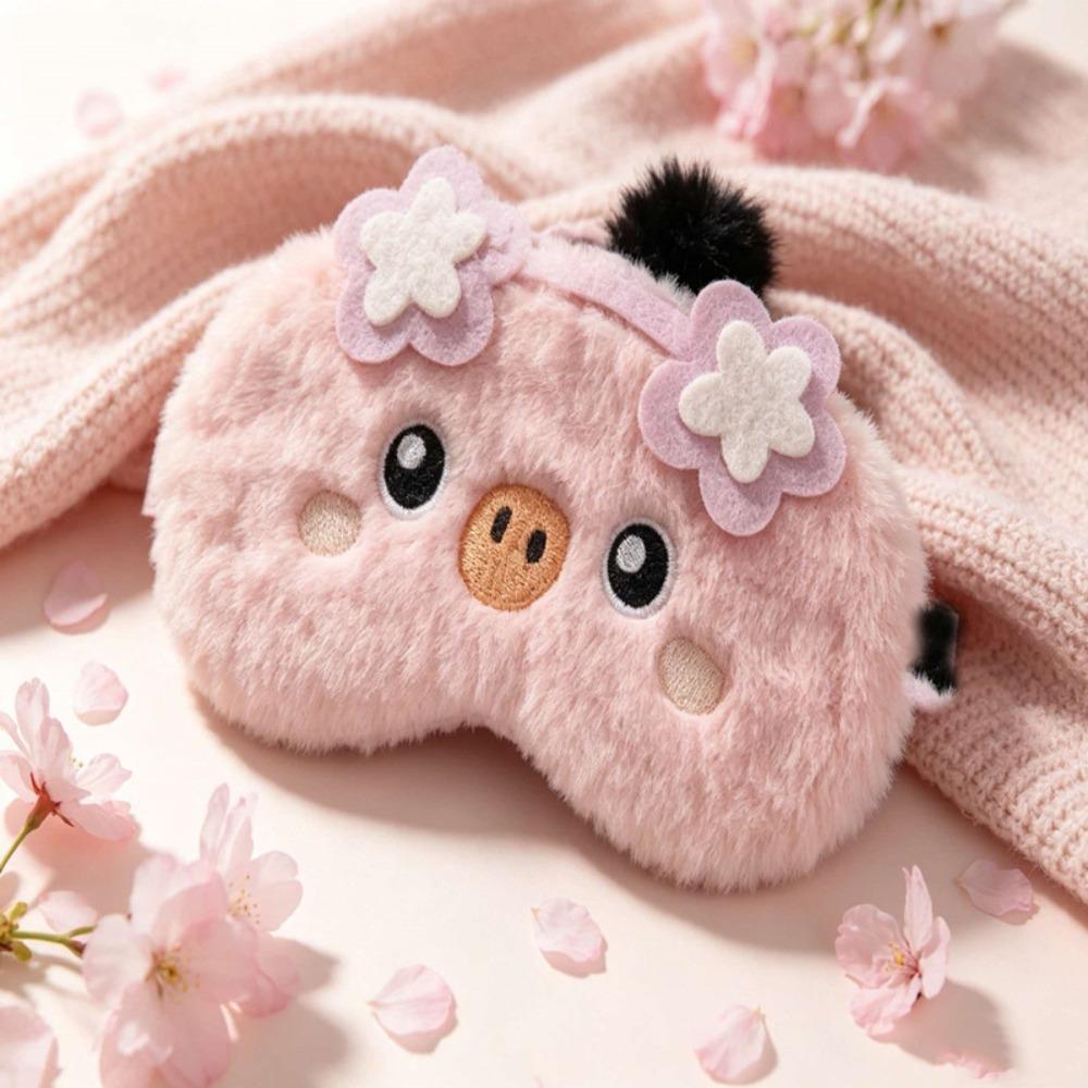 Padded Plush Eye Mask Soft Light Blocking Blindfold Durable Sleep Eye Mask Travel Sleeping Rest