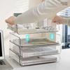 Transparent Desktop File Tray Large Capacity Stationery Book Storage Rack  Home Office