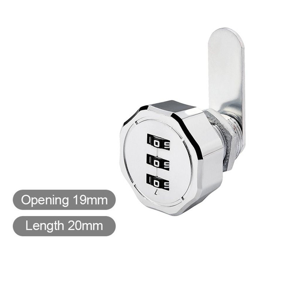 Security Furniture Zinc Alloy Combination Lock Cupboard Drawer 3 Digital Code Password Locker