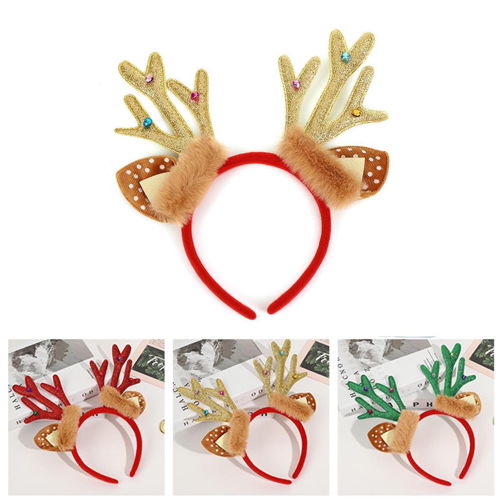 Sweet Christmas Live Broadcast Hairband Women Students Photoshoots Hairband Reindeer Antler Shape Photography Headbands