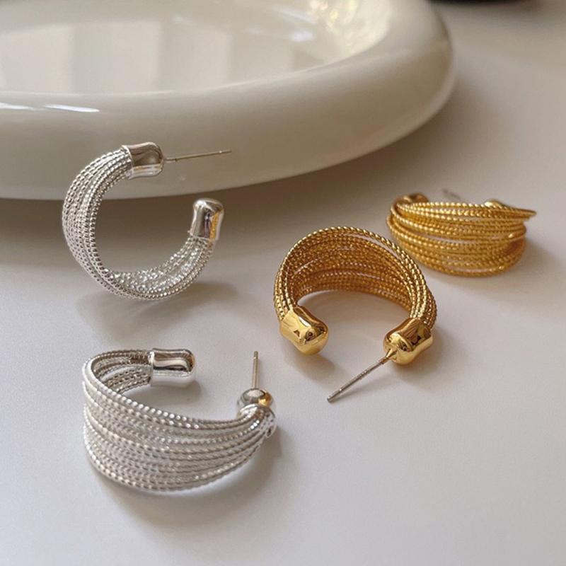 1 пара преувеличенных геометрических многослойных линий, большие серьги-кольца для женщин и девочек, роскошные серьги-подвески, ювелирные изделия, подарки