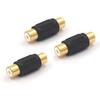 VCE RCA Female to RCA Female Relay Adapter Соединительный кабель RCA Разъем RCA Штекер RCA Позолоченный комплект из 3 шт.